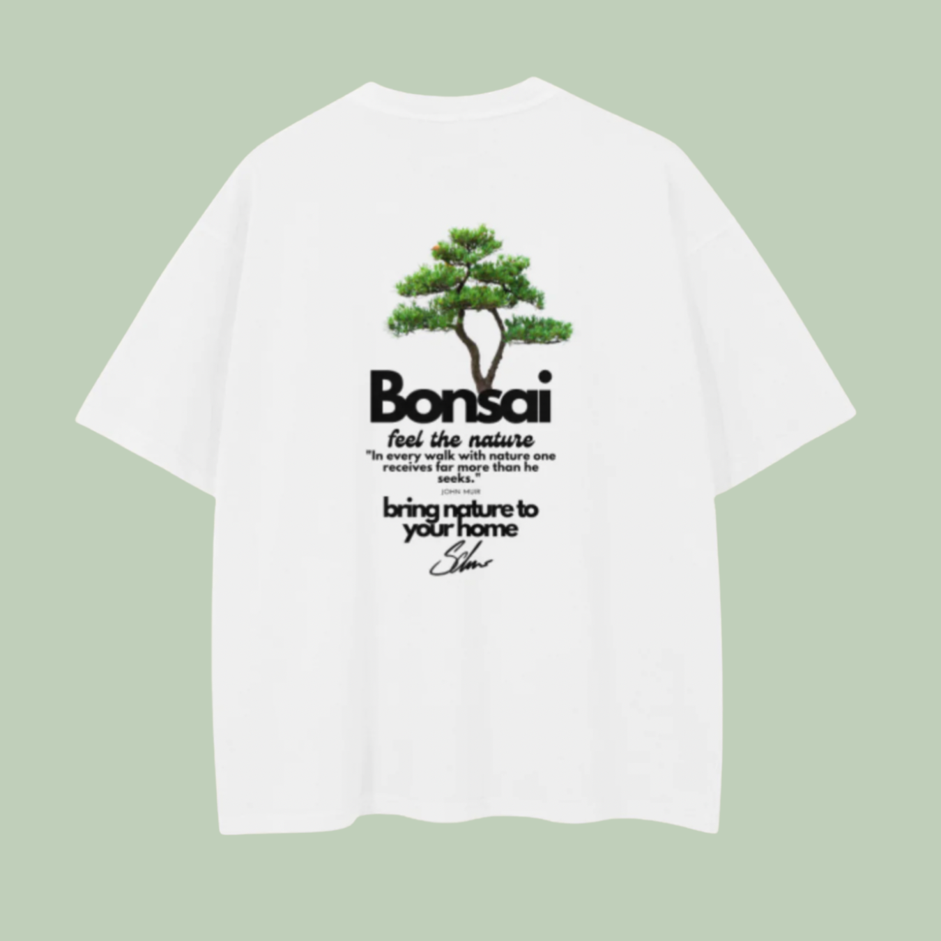 "Bonsai" Basic Tee, stone washed